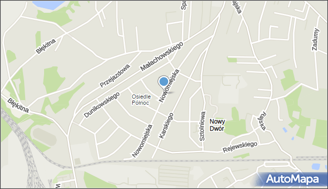 Rybnik, Nowomiejska, mapa Rybnika