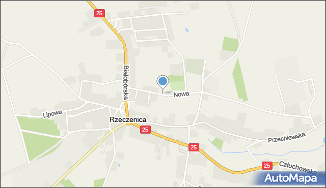 Rzeczenica, Nowa, mapa Rzeczenica