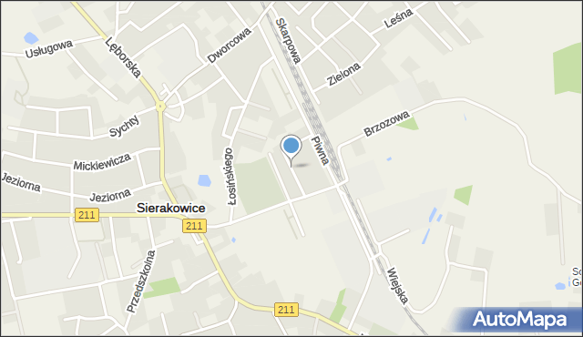 Sierakowice powiat kartuski, Nowe Osiedle, mapa Sierakowice powiat kartuski