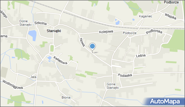 Staniątki, Nowa, mapa Staniątki