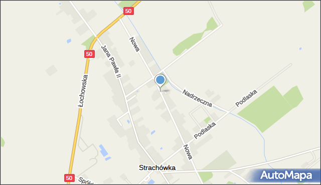 Strachówka, Nowa, mapa Strachówka