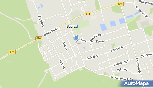 Supraśl, Nowa, mapa Supraśl