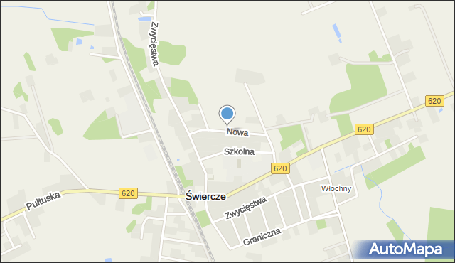 Świercze powiat pułtuski, Nowa, mapa Świercze powiat pułtuski