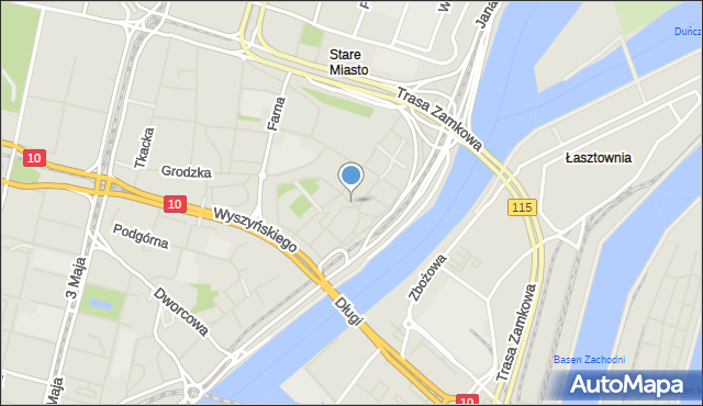 Szczecin, Nowy Rynek, mapa Szczecina