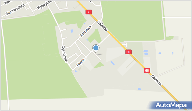 Szepietowo, Norwida Cypriana Kamila, mapa Szepietowo
