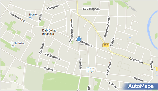 Tarnów, Norwida Cypriana Kamila, mapa Tarnów