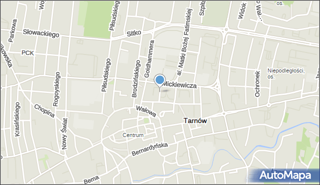 Tarnów, Nowa, mapa Tarnów