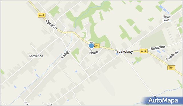 Truskolasy gmina Wręczyca Wielka, Nowa, mapa Truskolasy gmina Wręczyca Wielka