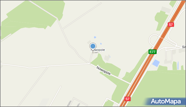 Unierzyż, Nowopole, mapa Unierzyż