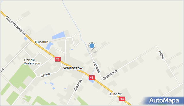 Waleńczów, Nowa, mapa Waleńczów