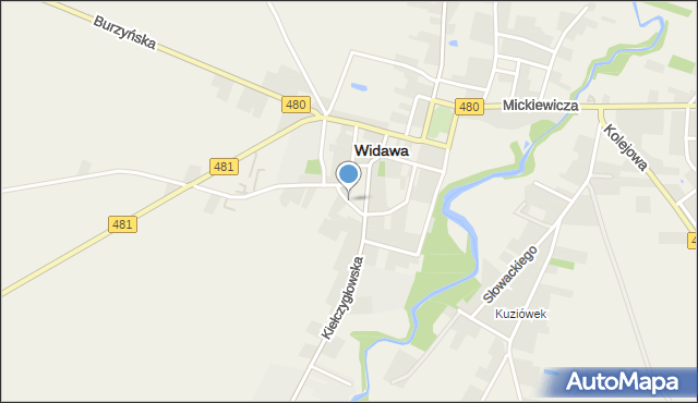 Widawa powiat łaski, Nowy Rynek, mapa Widawa powiat łaski