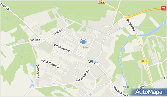 Wilga, Norwida Cypriana Kamila, mapa Wilga