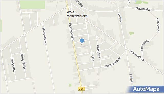 Wola Moszczenicka, Nowa, mapa Wola Moszczenicka