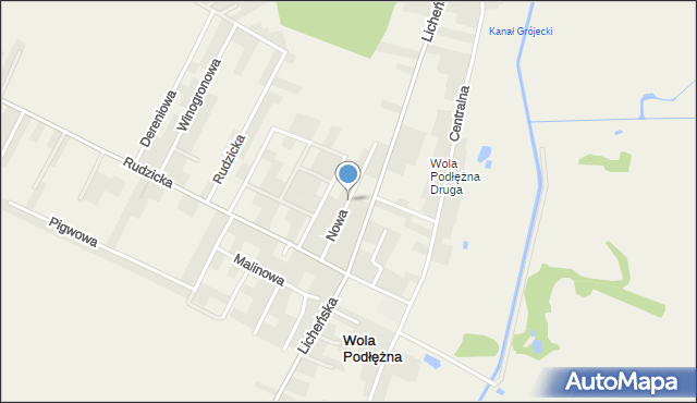 Wola Podłężna, Nowa, mapa Wola Podłężna