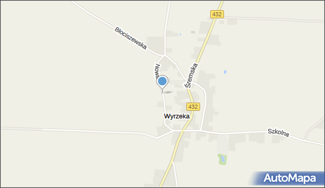 Wyrzeka, Nowa, mapa Wyrzeka