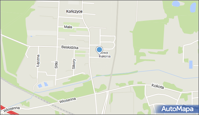 Zabrze, Noconiów, mapa Zabrza