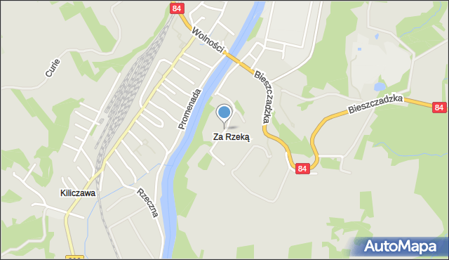 Zagórz powiat sanocki, Nowa, mapa Zagórz powiat sanocki