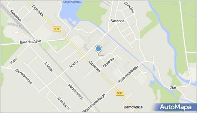 Zawadzkie, Nowa, mapa Zawadzkie