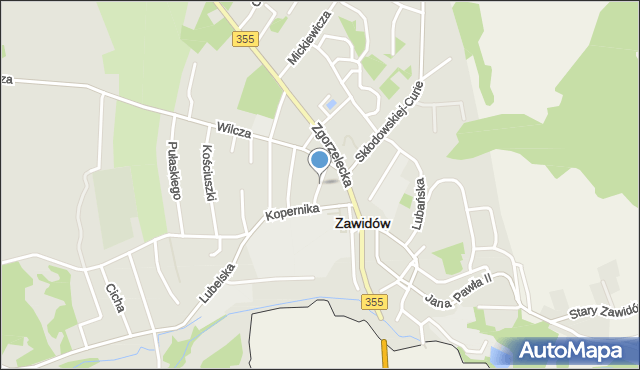 Zawidów, Norwida Cypriana Kamila, mapa Zawidów