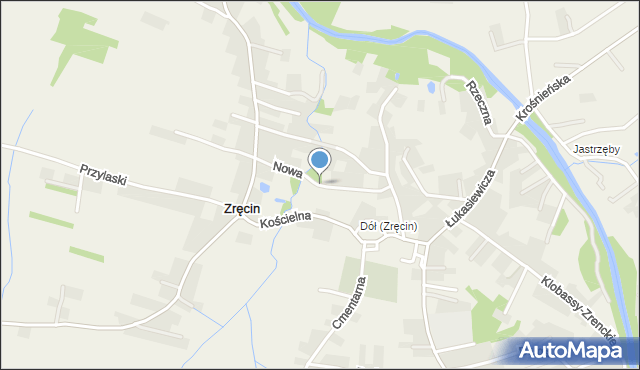 Zręcin, Nowa, mapa Zręcin