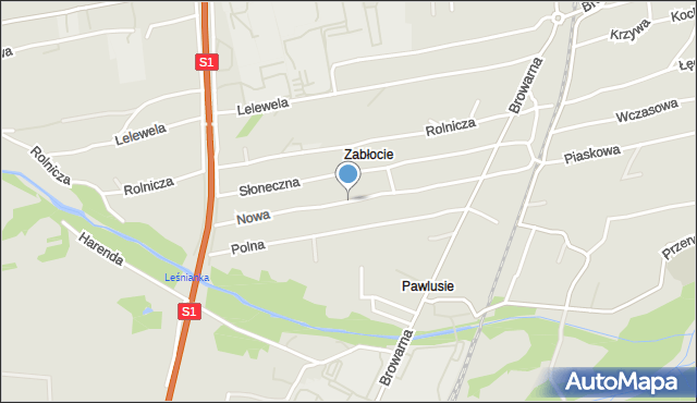 Żywiec, Nowa, mapa Żywiec