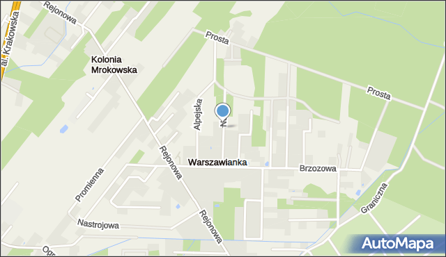 Warszawianka, Nutki, mapa Warszawianka