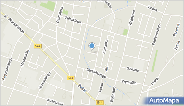 Mława, o. Honoriusza Kowalczyka, mapa Mława