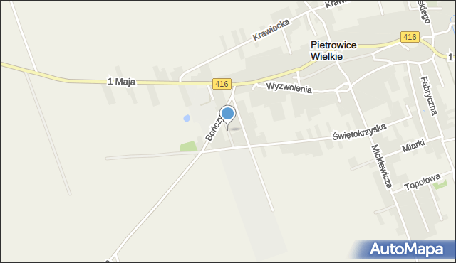 Pietrowice Wielkie, o. Pawła Schebesty, mapa Pietrowice Wielkie