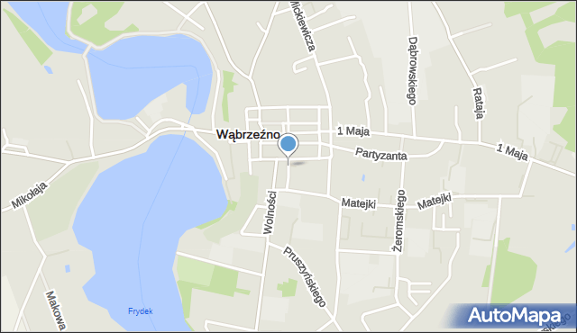 Wąbrzeźno, o. Bernarda, mapa Wąbrzeźno