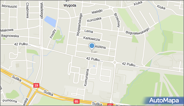 Białystok, Obrońców Westerplatte, mapa Białegostoku