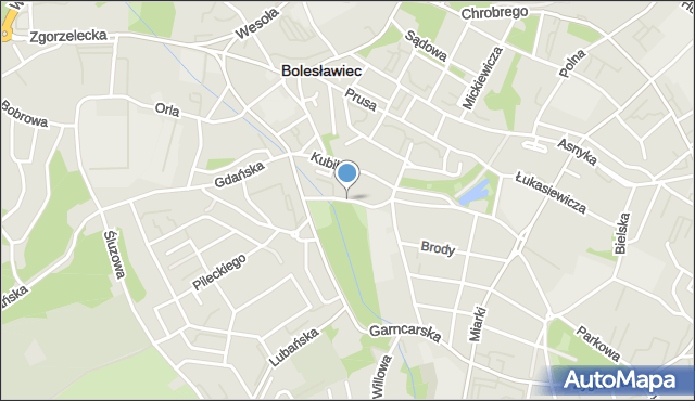 Bolesławiec, Obrońców Helu, mapa Bolesławca