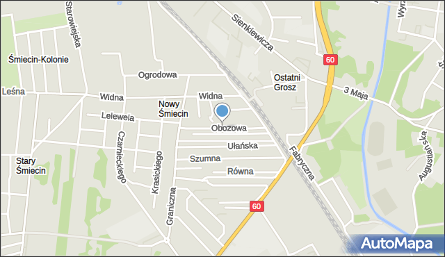 Ciechanów, Obozowa, mapa Ciechanów