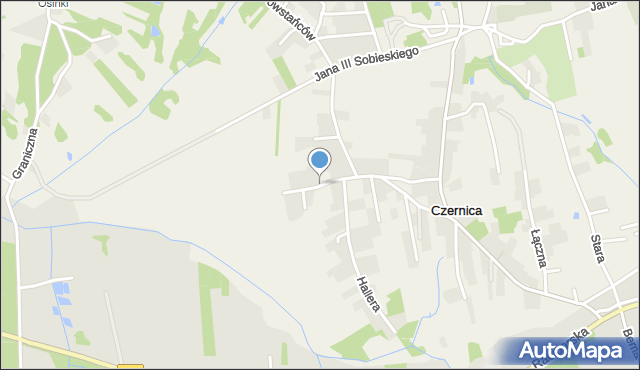 Czernica gmina Gaszowice, Oborska, mapa Czernica gmina Gaszowice