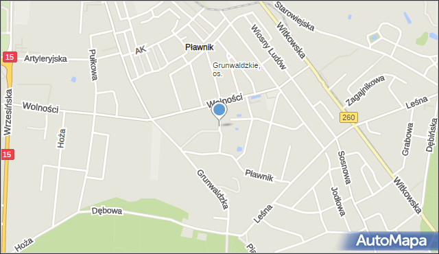 Gniezno, Obrońców Gniezna, mapa Gniezna