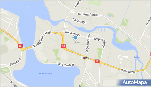 Iława, Obrońców Westerplatte, mapa Iława