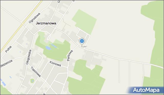 Jerzmanowa, Obiszowska, mapa Jerzmanowa