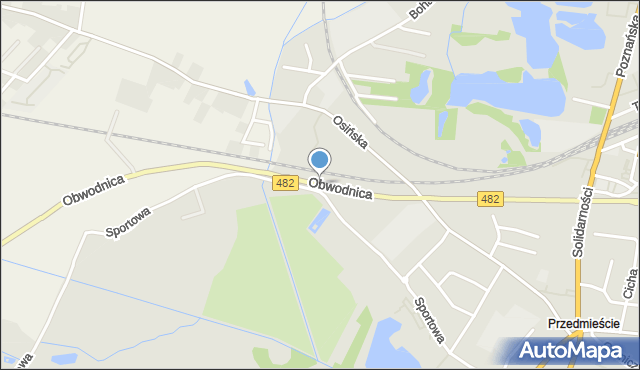 Kępno, Obwodnica, mapa Kępno