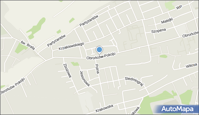 Kolbuszowa, Obrońców Pokoju, mapa Kolbuszowa