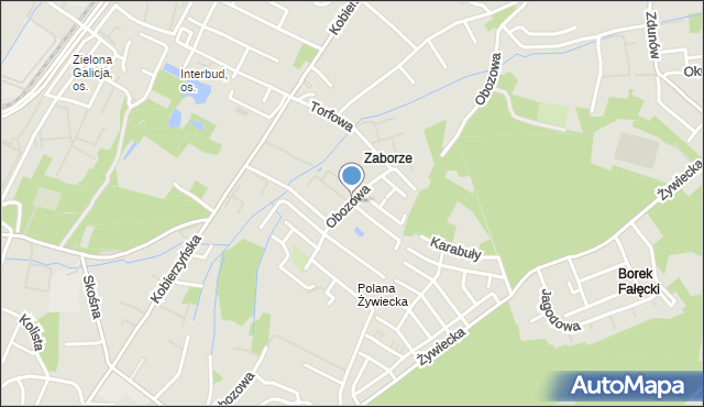 Kraków, Obozowa, mapa Krakowa