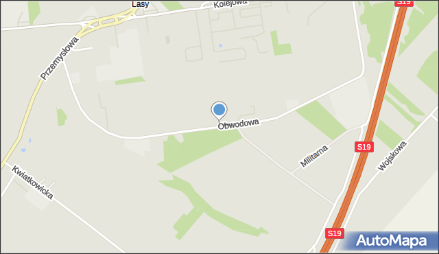 Kraśnik, Obwodowa, mapa Kraśnik