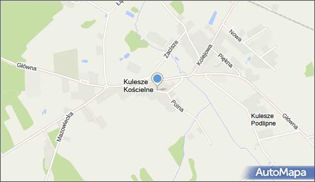 Kulesze Kościelne, Obwodowa, mapa Kulesze Kościelne