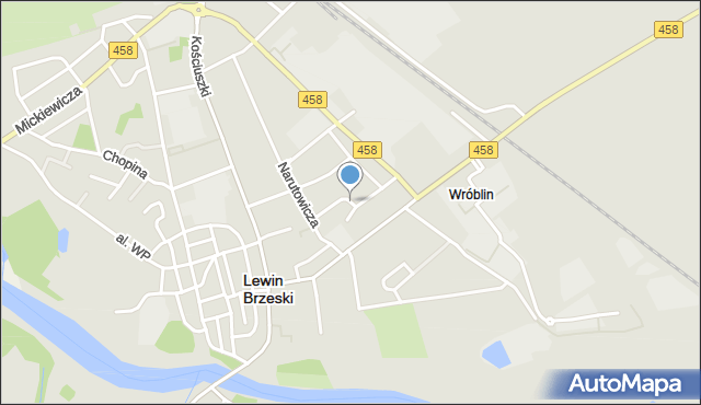 Lewin Brzeski, Obrońców Westerplatte, mapa Lewin Brzeski