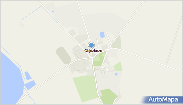 Objezierze gmina Oborniki, Objezierze, mapa Objezierze gmina Oborniki