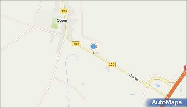 Obora gmina Gniezno, Obora, mapa Obora gmina Gniezno