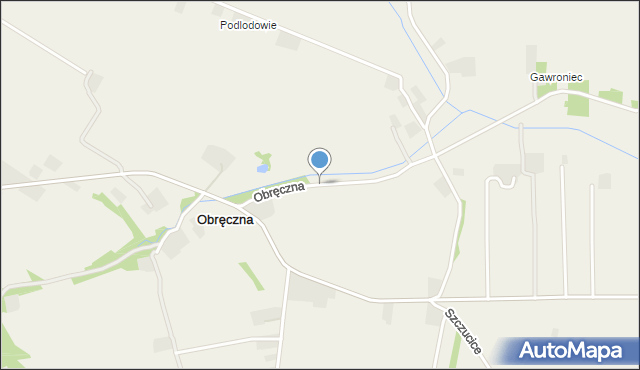 Obręczna, Obręczna, mapa Obręczna