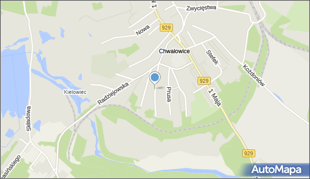 Rybnik, Obywatelska, mapa Rybnika