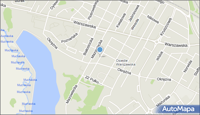 Siedlce, Obrońców Westerplatte, mapa Siedlce