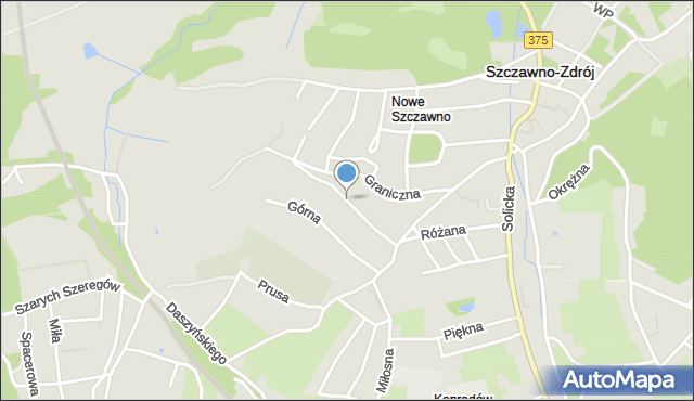 Szczawno-Zdrój, Obrońców Westerplatte, mapa Szczawno-Zdrój