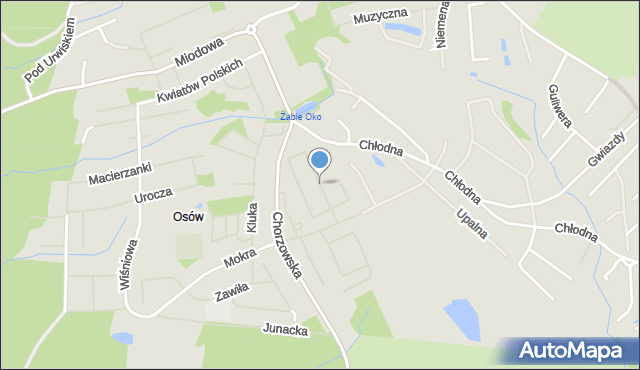 Szczecin, Obłoków, mapa Szczecina