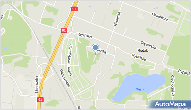 Toruń, Obrowska, mapa Torunia